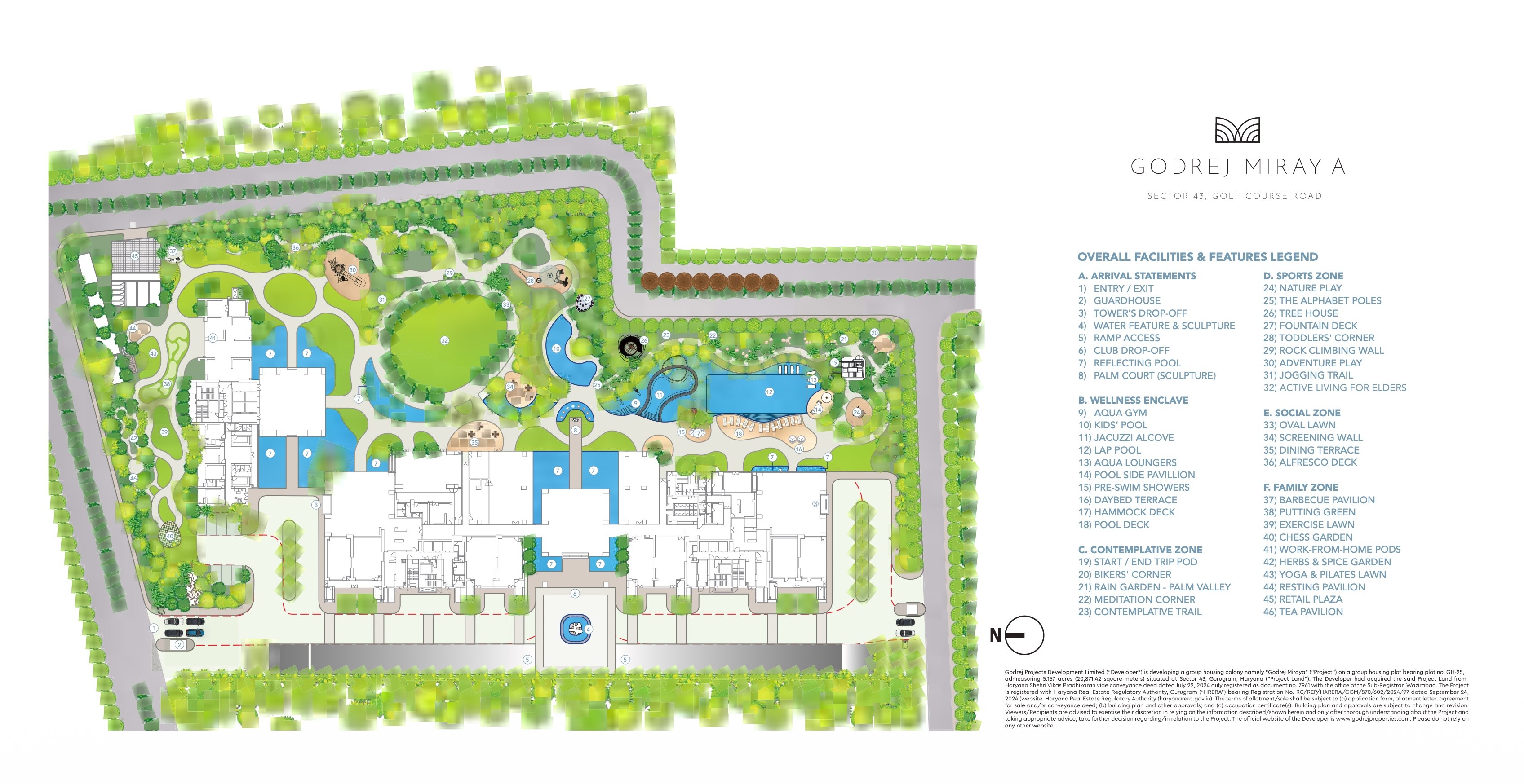 GODREJ Godrej Miraya, Sector 43 Gurgaon Sector - 43 Gurgaon site plan